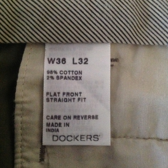 Men's Dockers - Flat Front, Straight, Olive Green - Picture 5 of 6